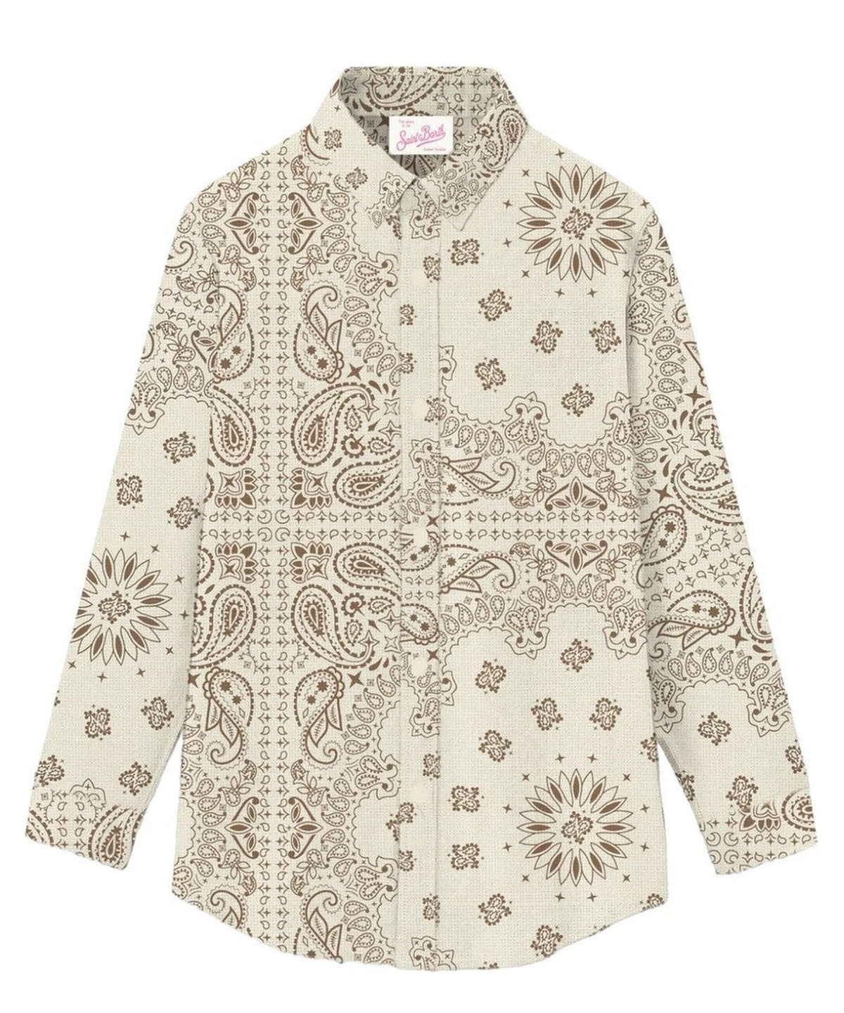 Camicia classica da donna in lino bandana Meredith-Mc2 Saint Barth-Camicie-Vittorio Citro Boutique