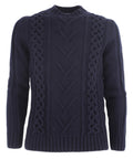 Girocollo trecce e rombi-H953-Maglieria-Vittorio Citro Boutique
