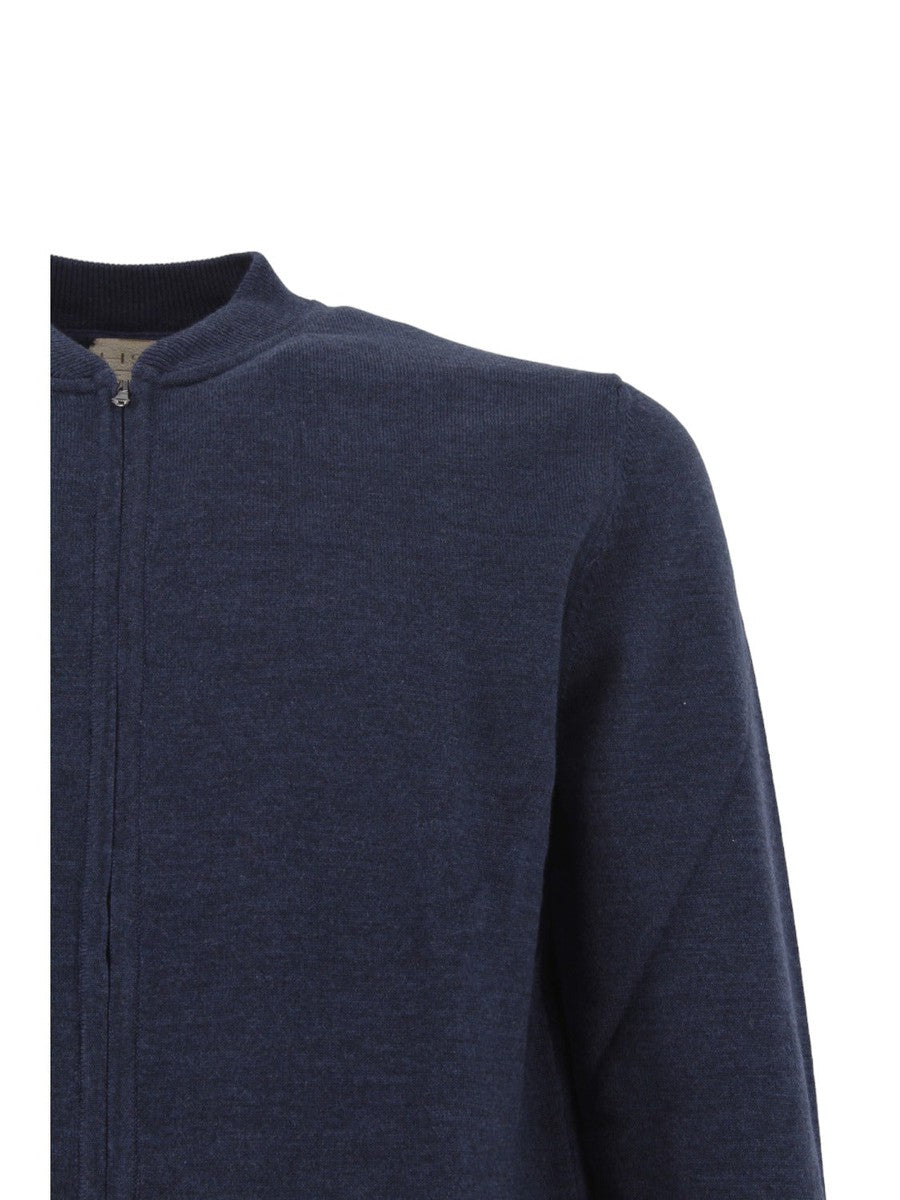 Maglia Baseball con Zip Integrale-H953-Maglieria-Vittorio Citro Boutique