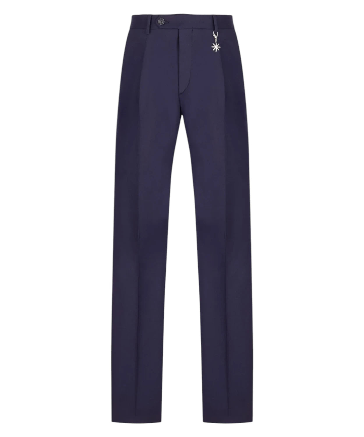 Pantalone Uomo Blu Slim Fit in Fresco Lana Stretch