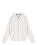 Herenhoodie met rits van een merinowolmix
