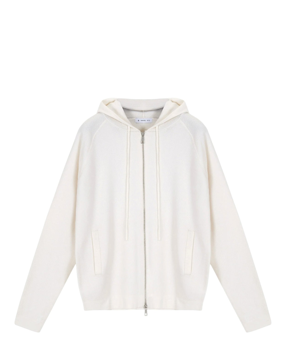 Herenhoodie met rits van een merinowolmix