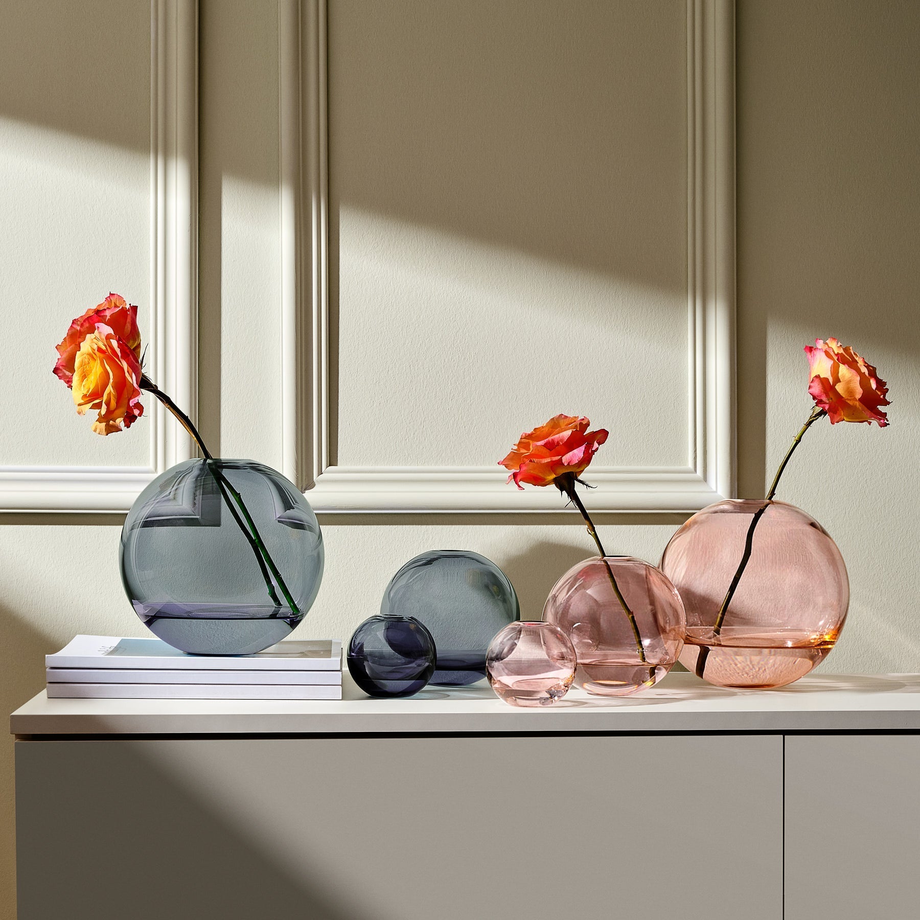 Mars Vase Large Steel Apricot-NUDE EU-Vasi-Vittorio Citro Boutique