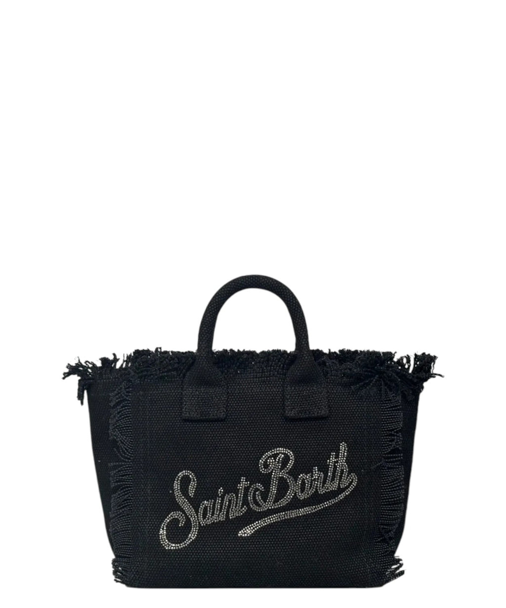 Borsa Vanity Mini MC2 Saint Barth in Canvas con Strass
