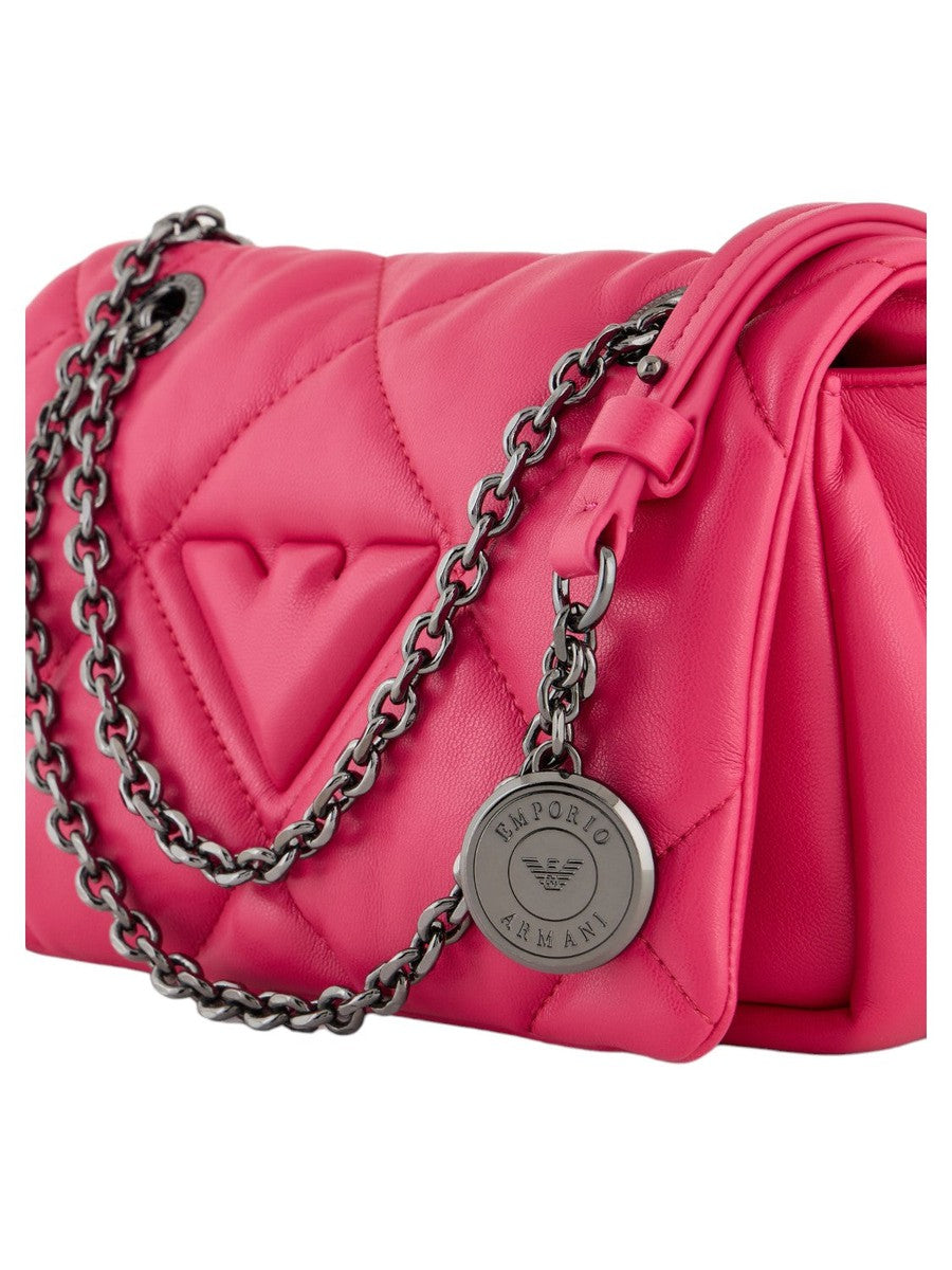 Mini Bag a Tracolla Effetto Nappa Matelassé-Emporio Armani-Pochette-Vittorio Citro Boutique