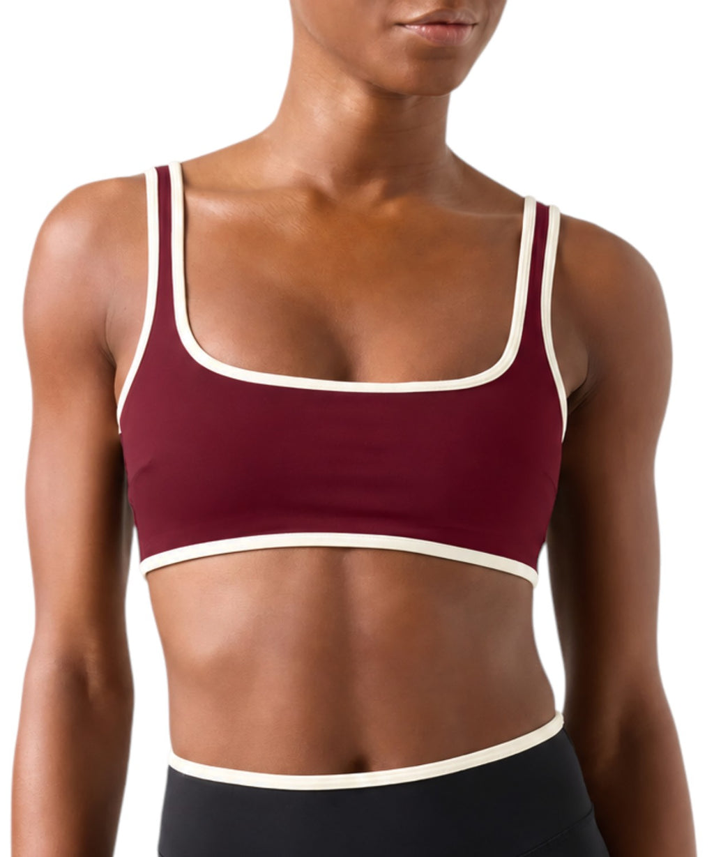 Topy Fitness Kassie s hranatým výstřihem