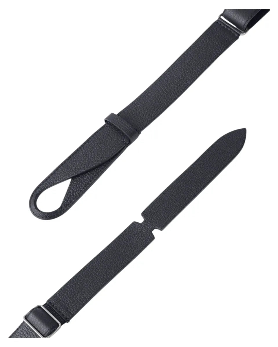 Cintura Nobuckle Micron in pelle martellata senza fibbia-Orciani-Cinture-Vittorio Citro Boutique