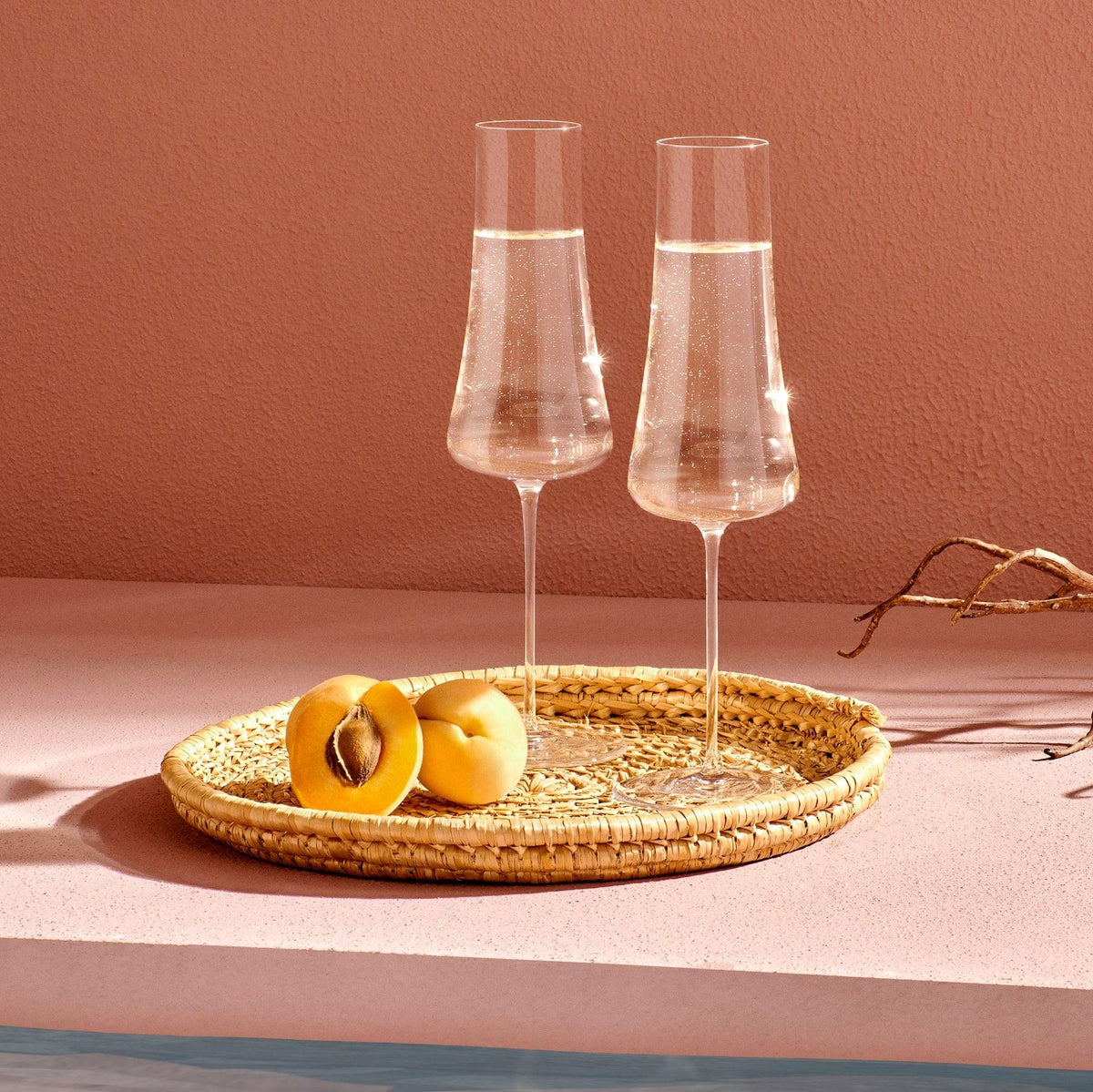 Set 2 calici da champagne Stem Zero Volcano