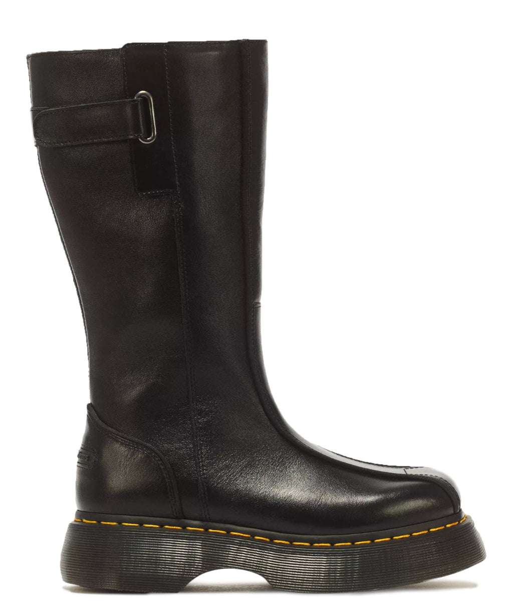 Stivali Donna Dr. Martens Buzz Hi in Pelle Milled Gloss con Platform