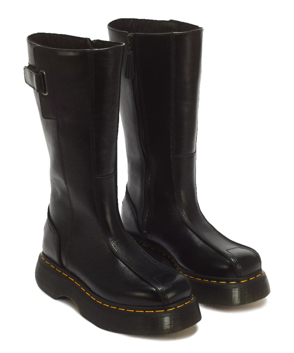 Stivali Donna Dr. Martens Buzz Hi in Pelle Milled Gloss con Platform