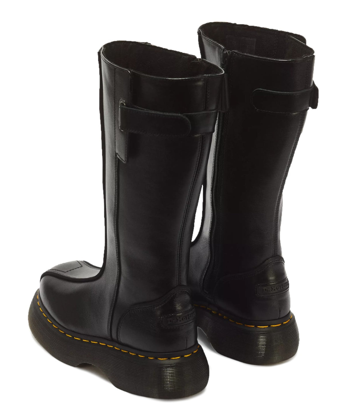 Stivali Donna Dr. Martens Buzz Hi in Pelle Milled Gloss con Platform