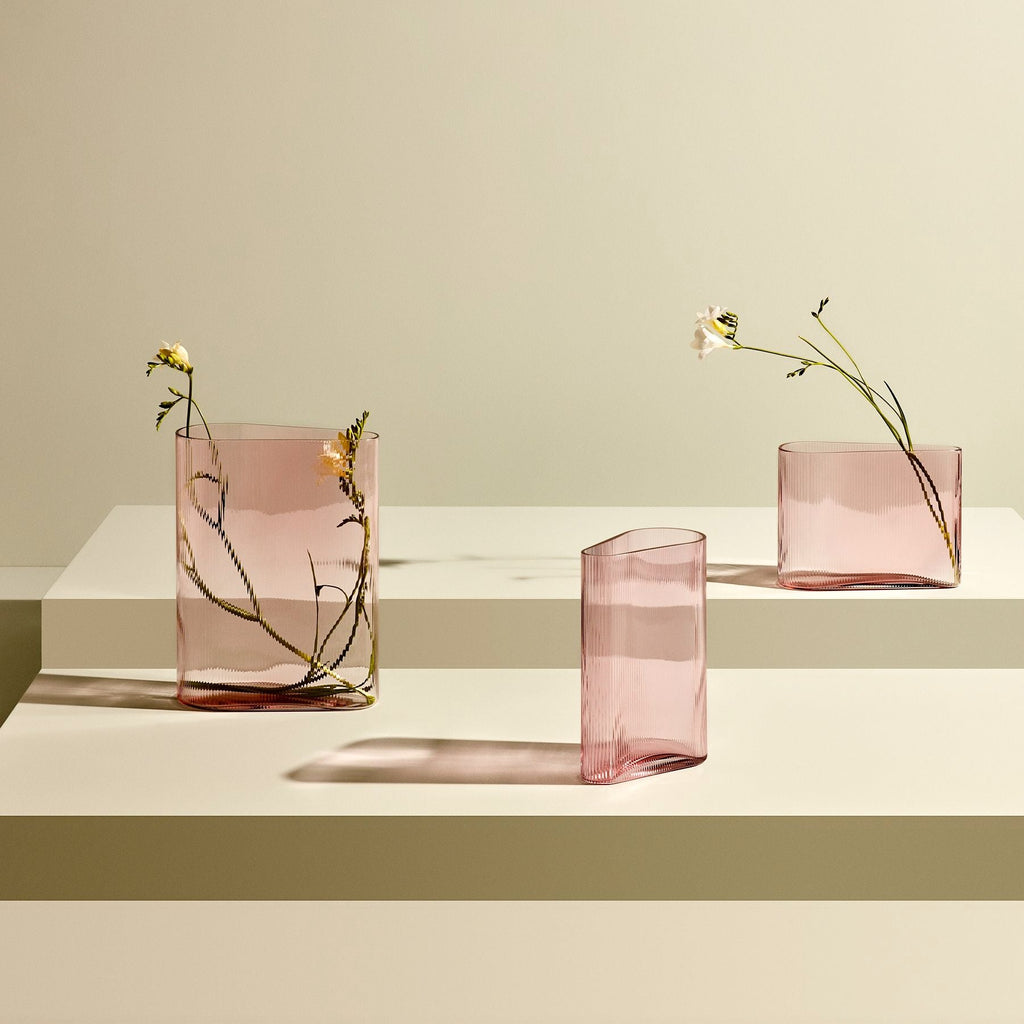 Mist Vase Wide Dusty Rose-NUDE EU-Vasi-Vittorio Citro Boutique