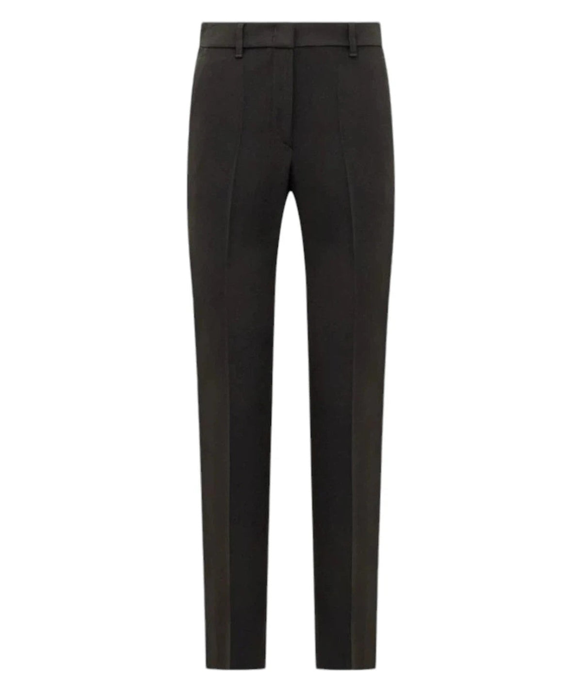 Pantaloni a Vita Alta con Pieghe e Taglio Slim-Emporio Armani-Pantaloni-Vittorio Citro Boutique