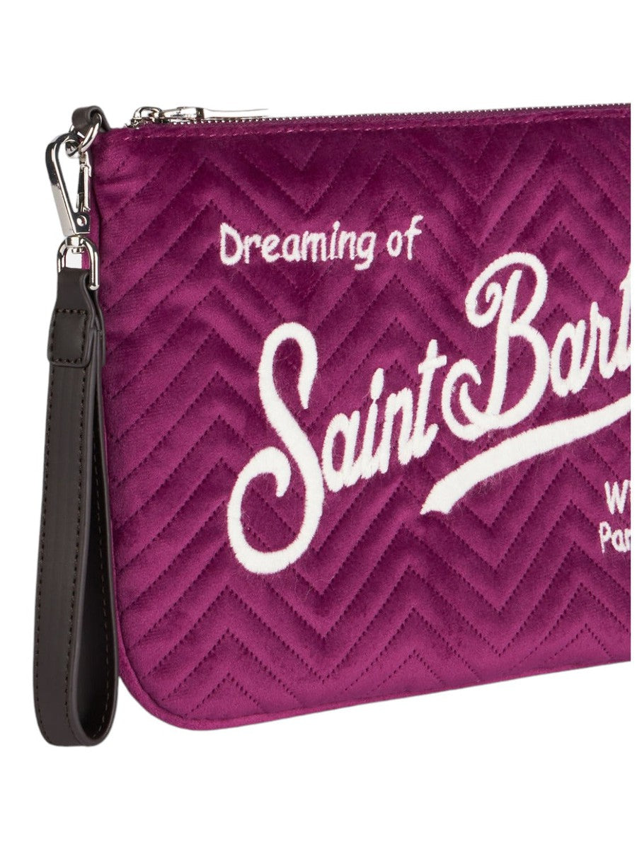 Pochette Parisienne sherpa in velluto trapuntato-Mc2 Saint Barth-Pochette-Vittorio Citro Boutique