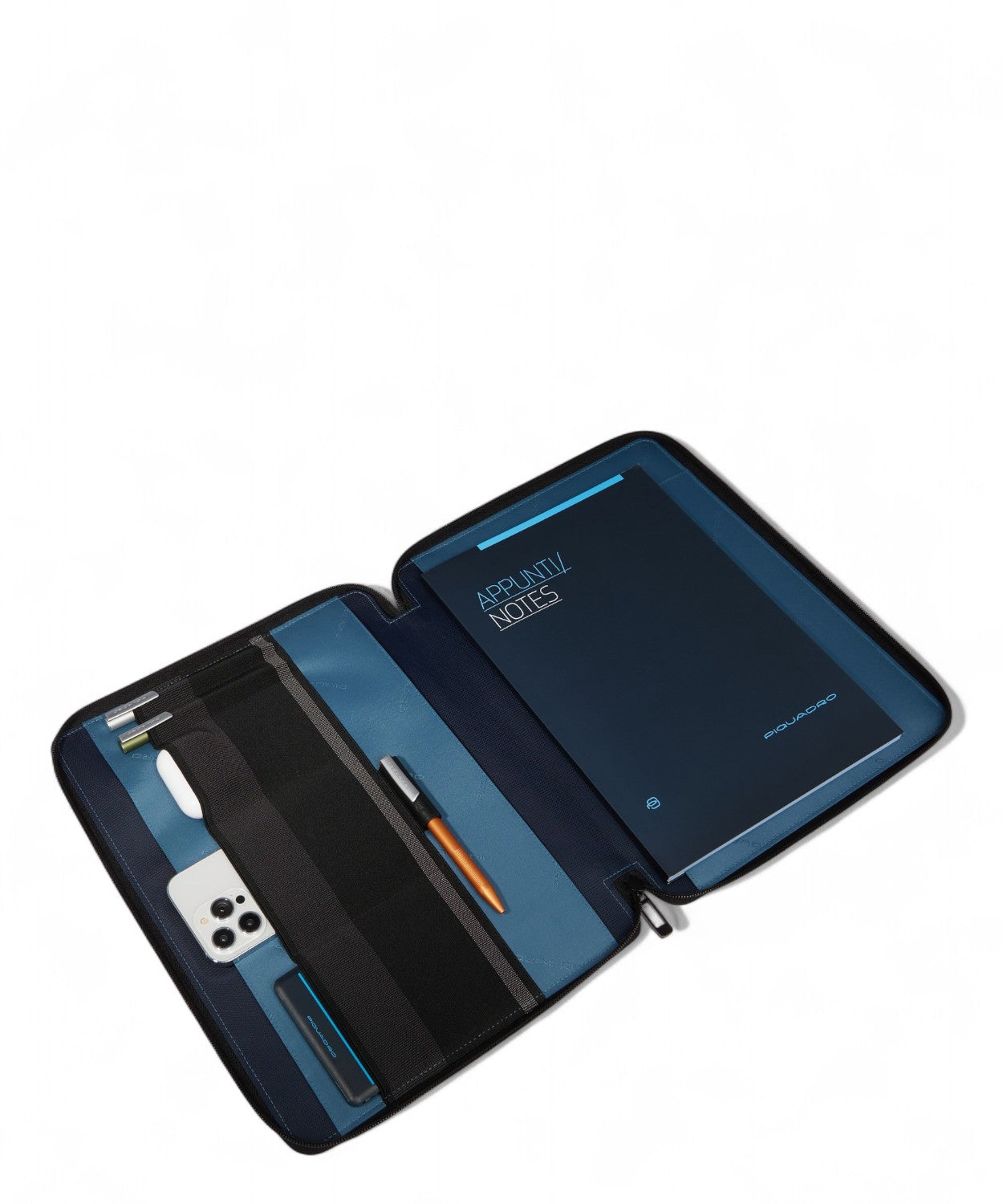 Portablocco con Porta Tablet WOLLEM in Pelle e Tessuto Piquadro-Piquadro-Portadocumenti-Vittorio Citro Boutique