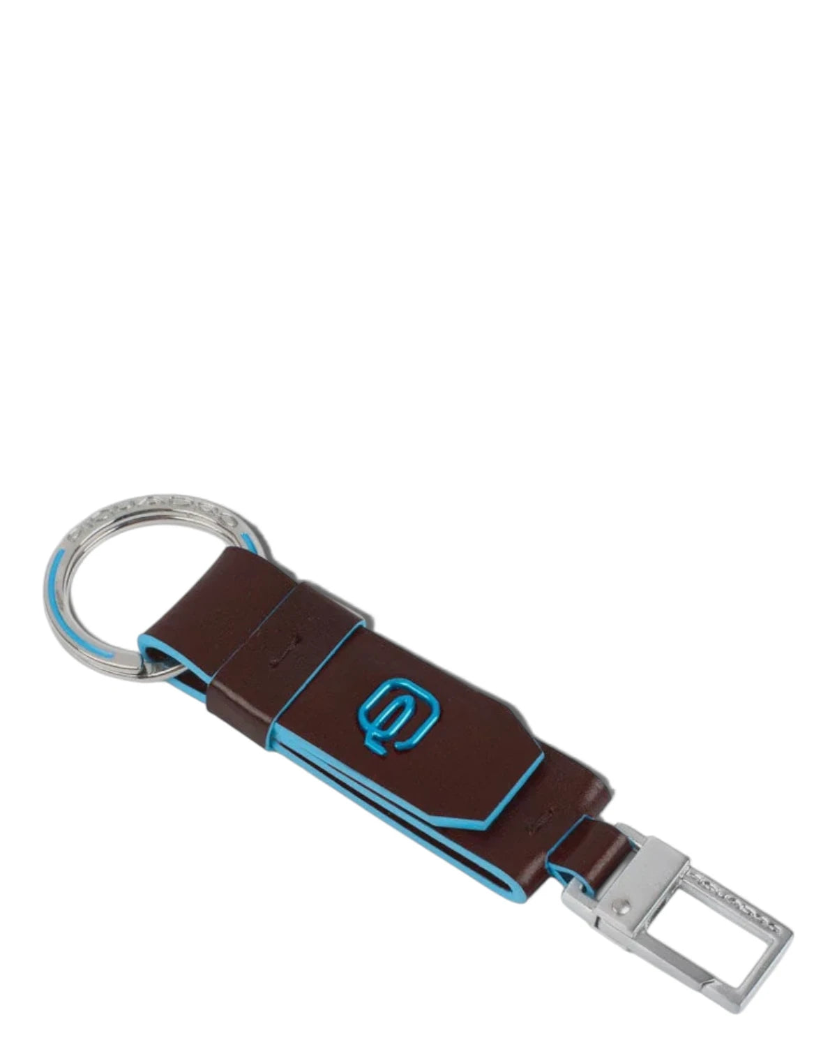 Piquadro leather car Key rings with carabiner