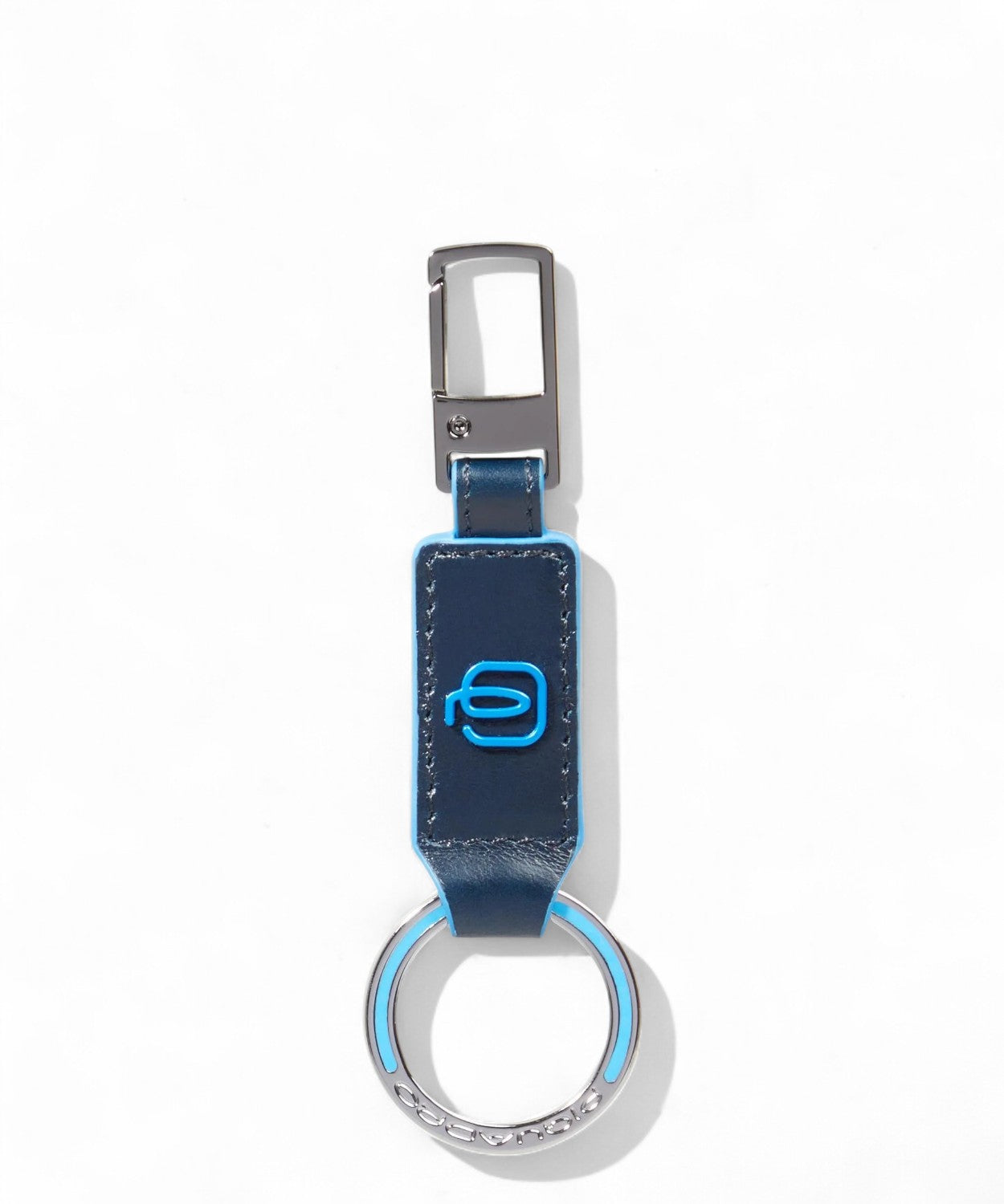 Portachiavi con Moschettone in Pelle Piquadro-Piquadro-Portachiavi-Vittorio Citro Boutique