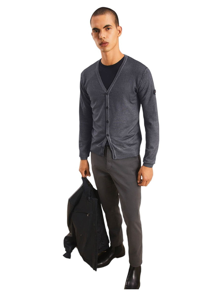 TRIMOT ACD CARDIGAN CON TINTURA ACIDATA-Peuterey-Maglieria-Vittorio Citro Boutique