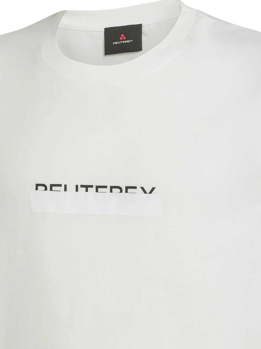 T-Shirt in Cotone con Scritta Logo-Peuterey-T-shirt-Vittorio Citro Boutique
