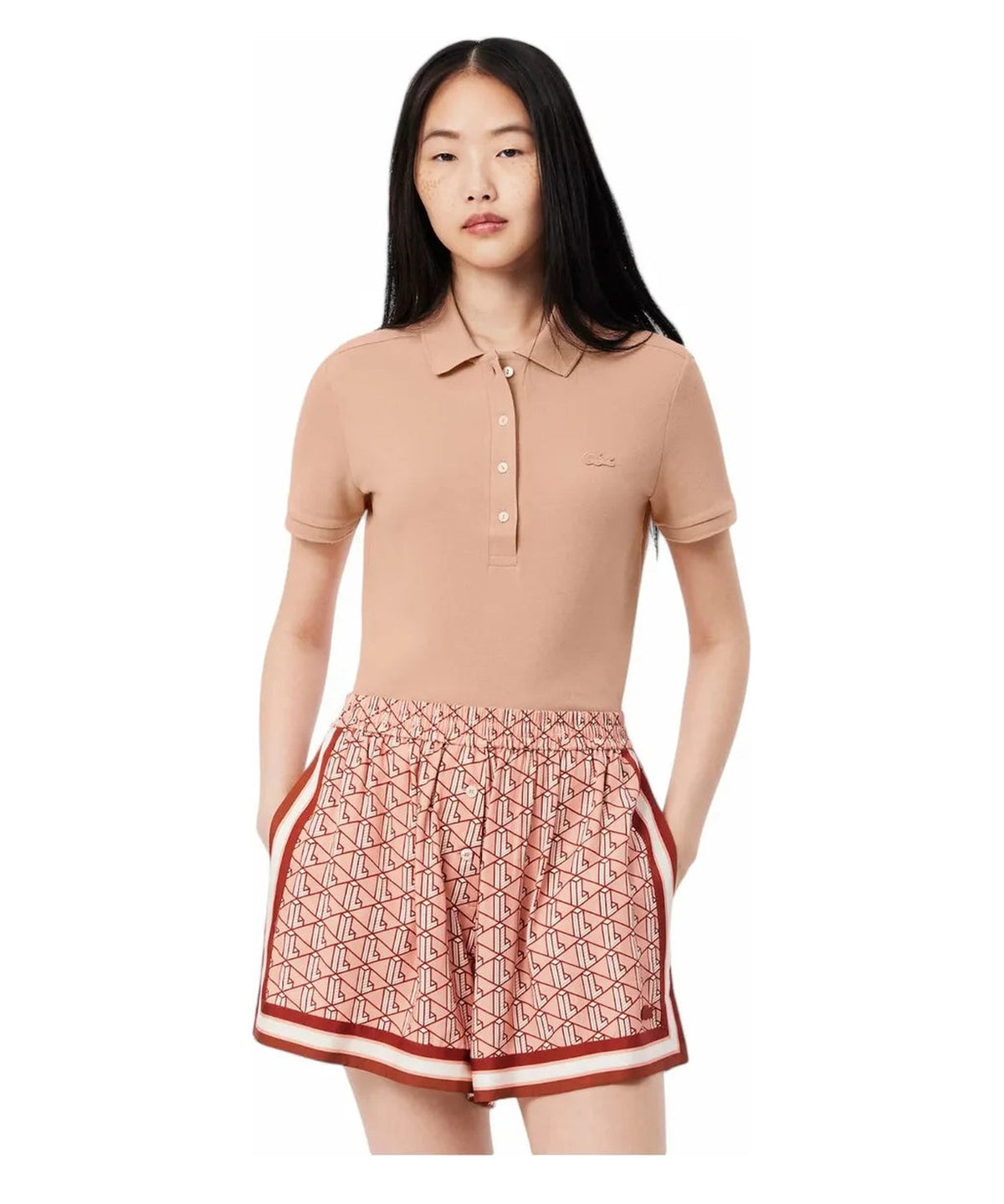 Polo da Donna Lacoste Slim Fit in Piqué di Cotone Stretch-LACOSTE-Polo-Vittorio Citro Boutique