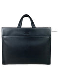 Tote Bag Orizzontale in Pelle Nero-Piquadro-Borse da lavoro-Vittorio Citro Boutique