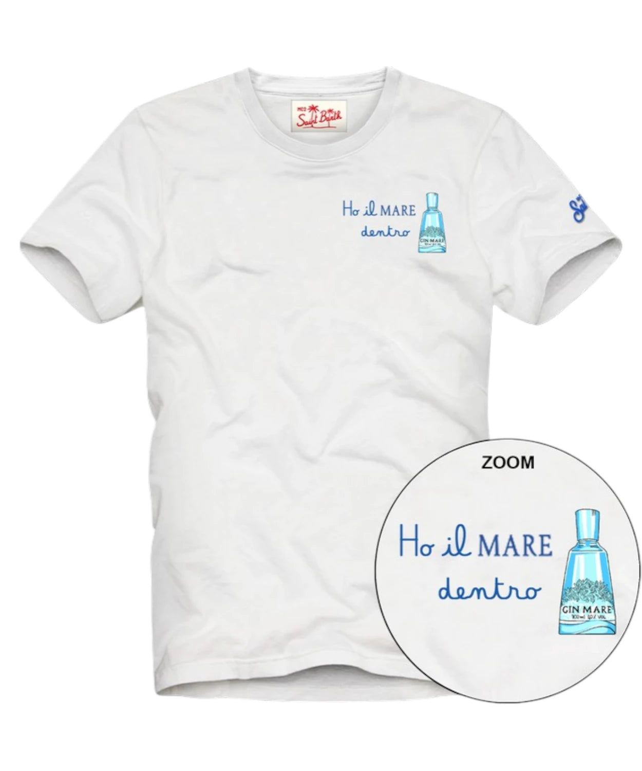 T-Shirt Uomo Portofino con Ricamo MC2 Saint Barth