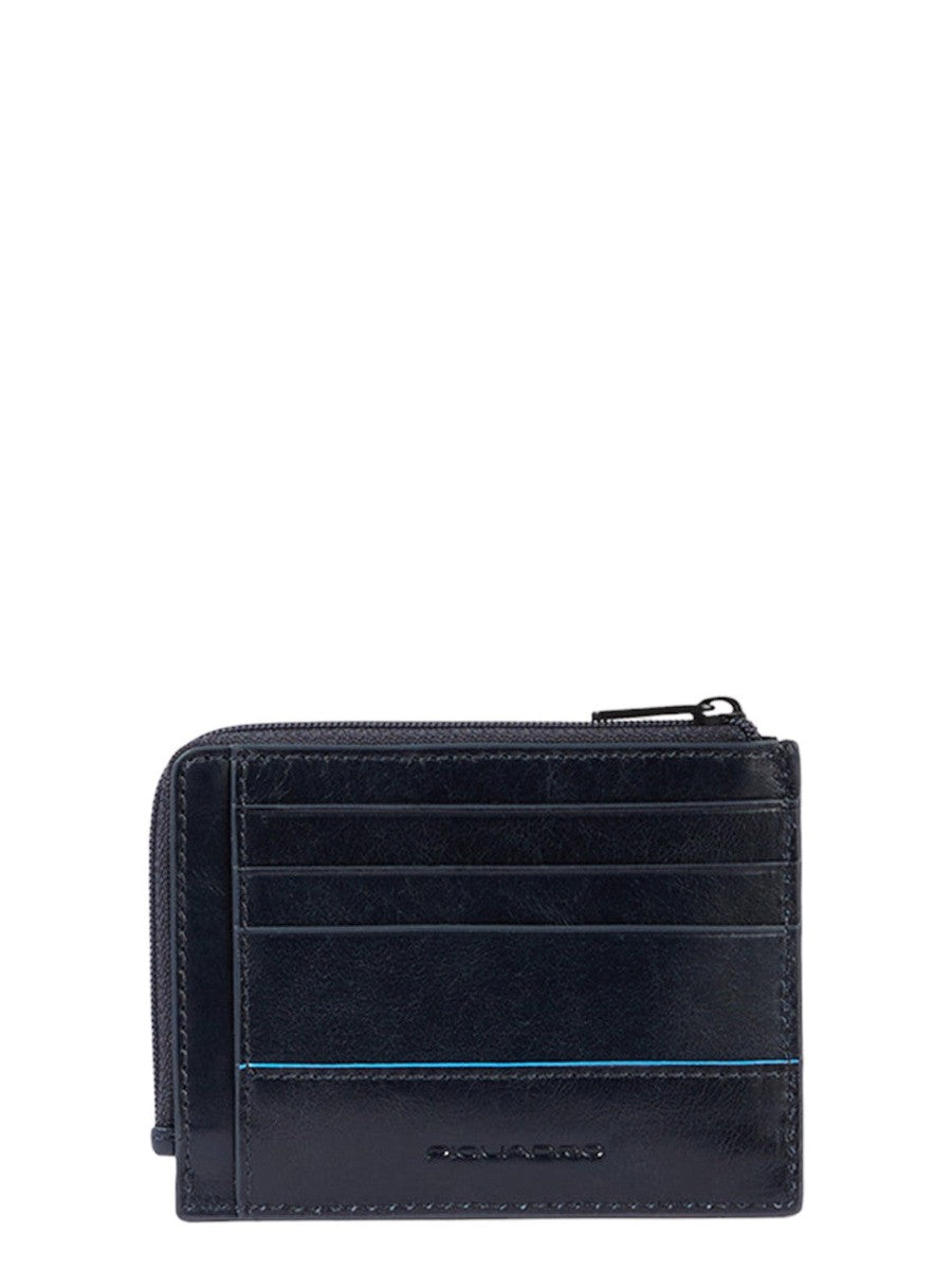 Portamonete in Pelle Blue Square con Porta Documenti e Carte di Credito-Piquadro-Portadocumenti-Vittorio Citro Boutique