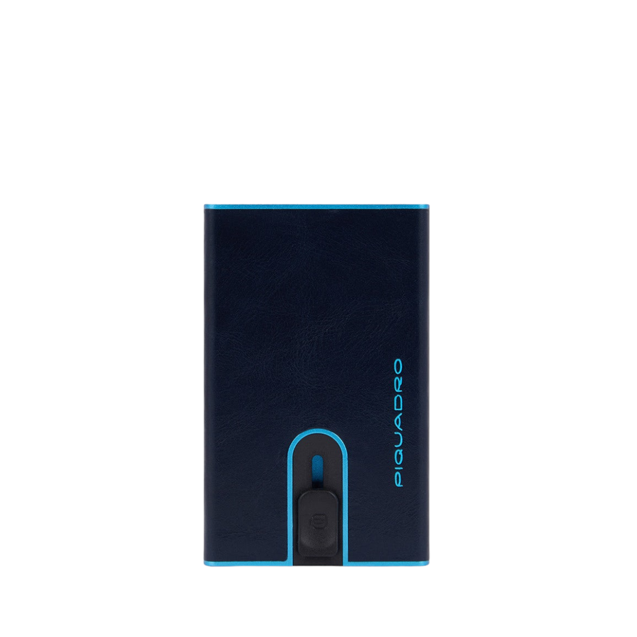 Credit card case with sliding system-Piquadro-Portafogli-Vittorio Citro Boutique