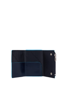 Compact wallet with sliding system and coin pocket Blue Square-Piquadro-Portafogli-Vittorio Citro Boutique