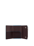 Compact wallet with sliding system and coin pocket Blue Square-Piquadro-Portafogli-Vittorio Citro Boutique