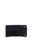 Compact wallet with sliding system and coin pocket Blue Square-Piquadro-Portafogli-Vittorio Citro Boutique