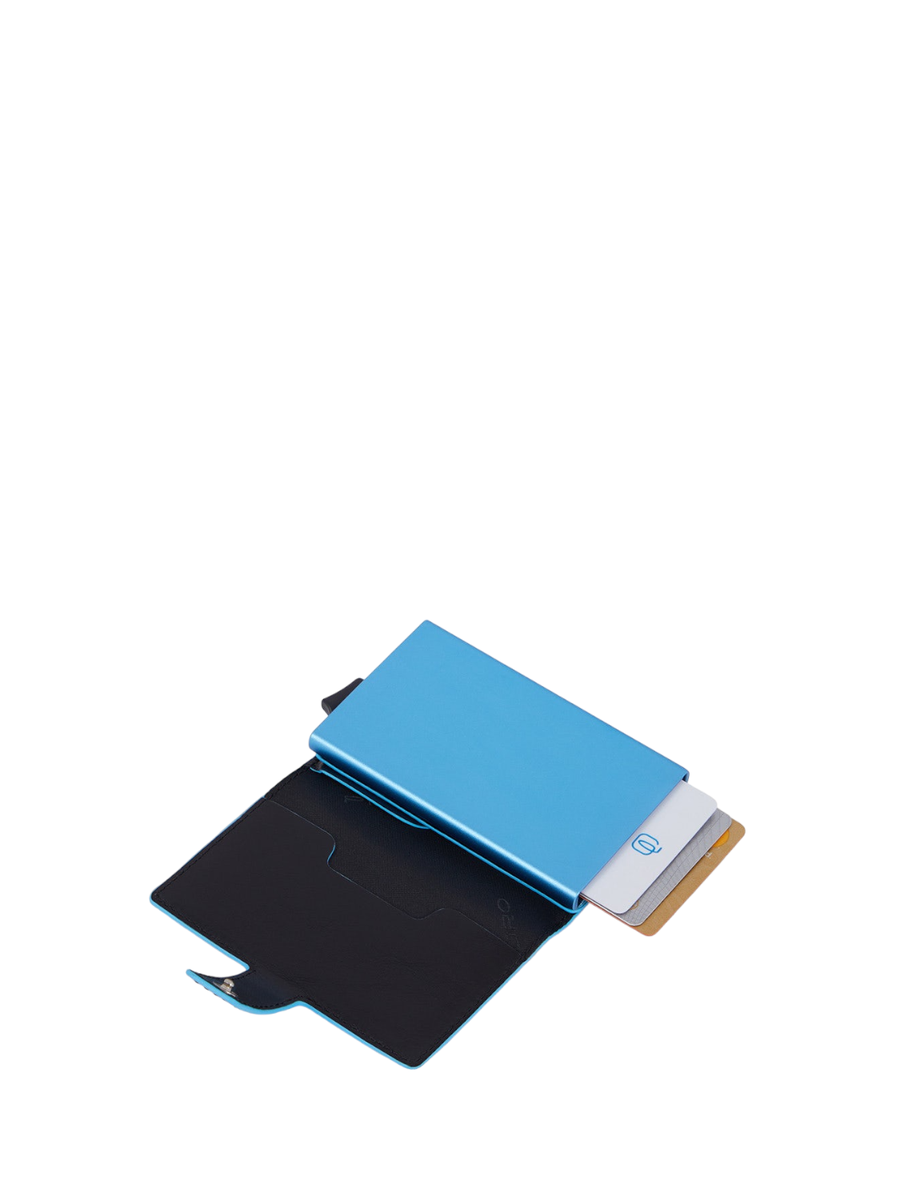 Metal credit card holder case-Piquadro-Portafogli-Vittorio Citro Boutique
