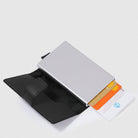 Porta carte di credito in metallo-Piquadro-Portafogli-Vittorio Citro Boutique