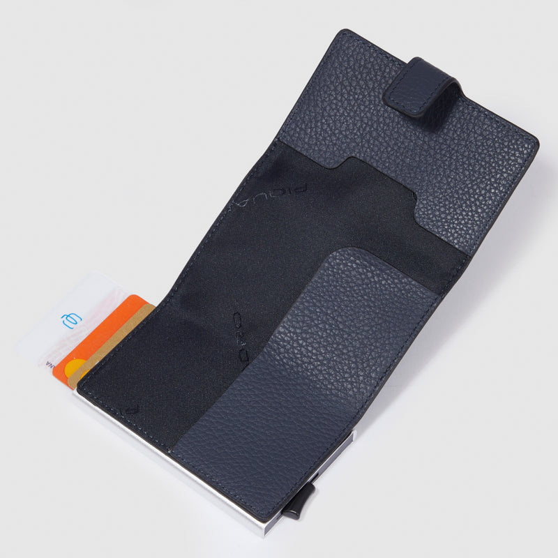 Porta carte di credito in metallo-Piquadro-Portafogli-Vittorio Citro Boutique