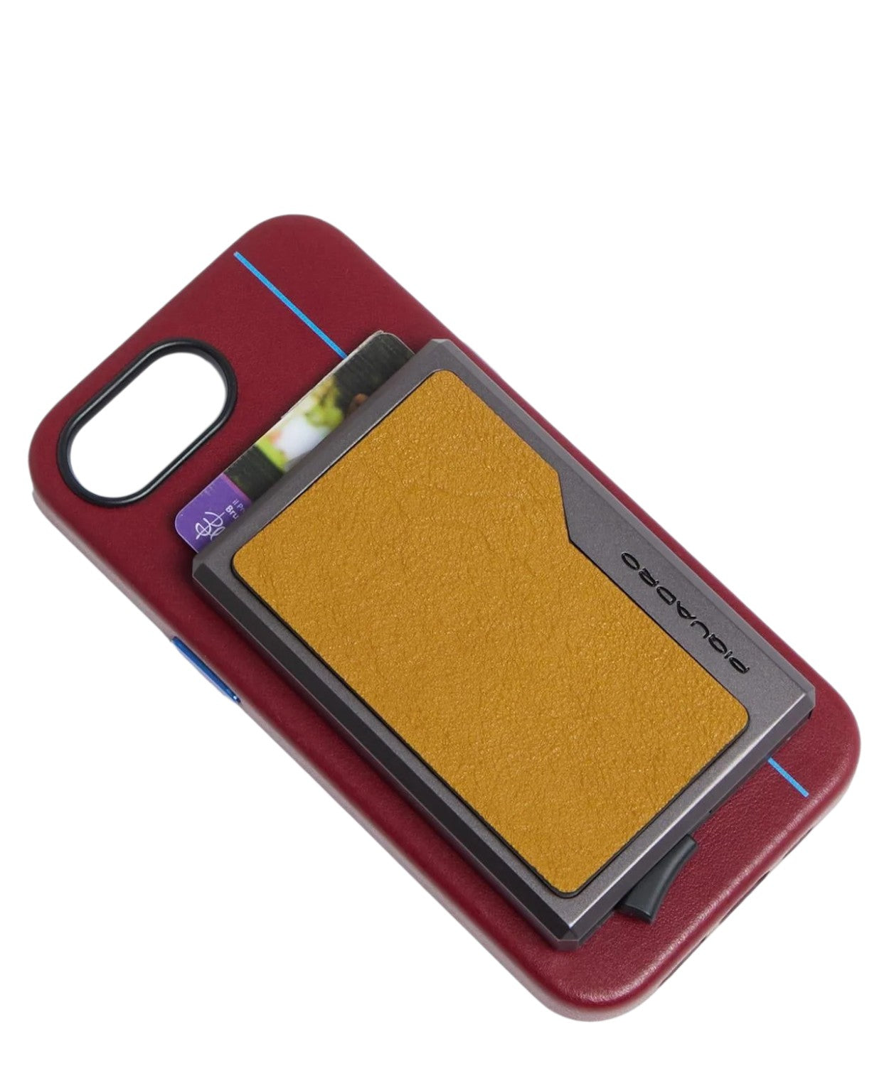 Portacarte MagSafe in Alluminio e Pelle Piquadro