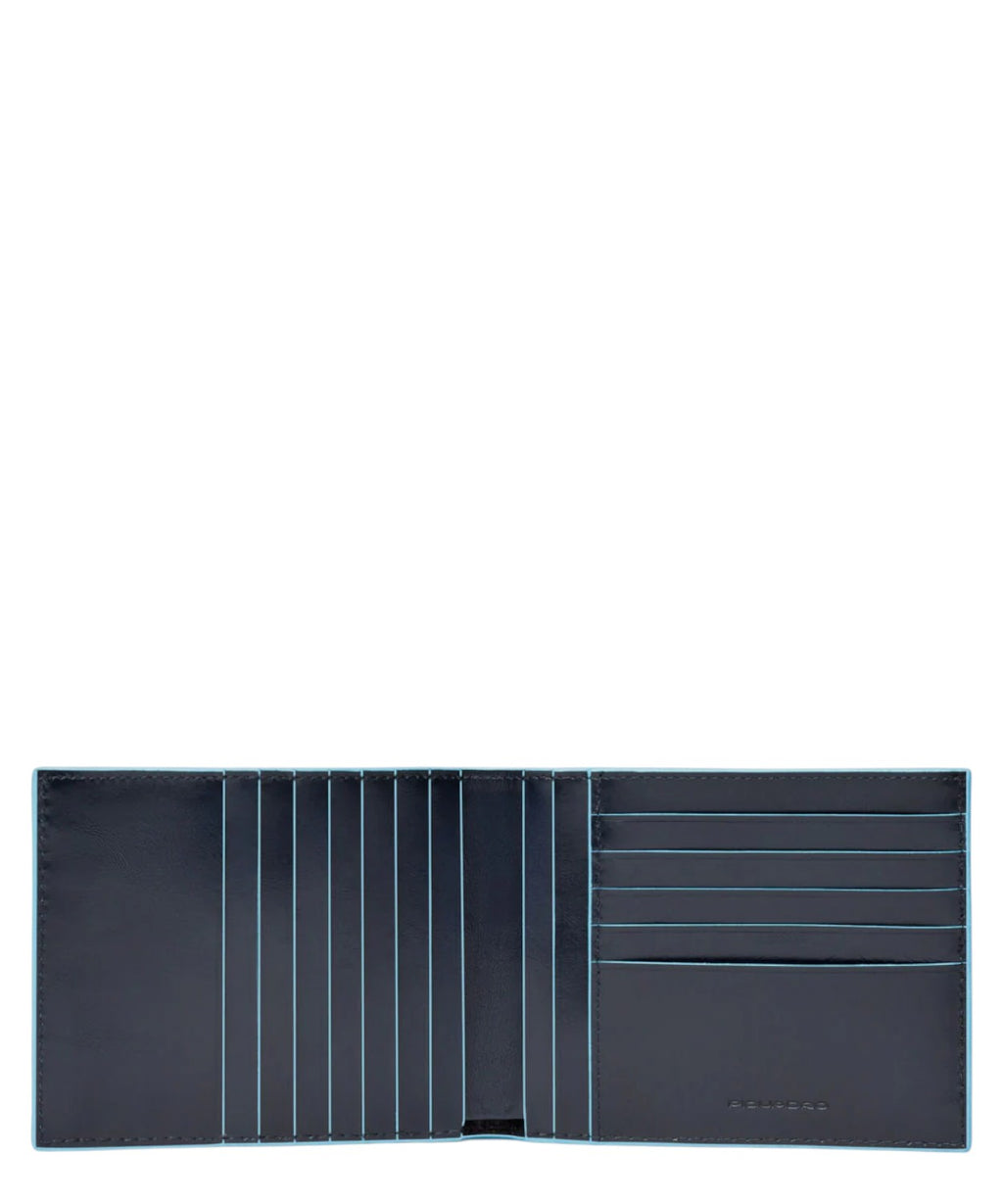 Portafoglio uomo con 12 portacarte blue square