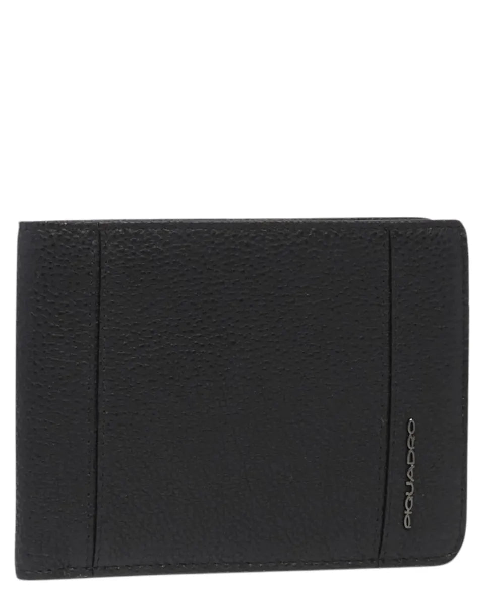 Portafoglio in Pelle con Portamonete e Protezione RFID-Portafogli-Piquadro-Vittorio Citro Boutique