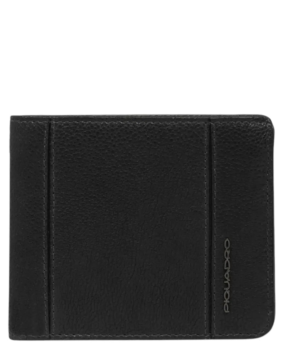 Portafoglio in Pelle con Porta Documenti Rimovibile-Portafogli-Piquadro-Vittorio Citro Boutique