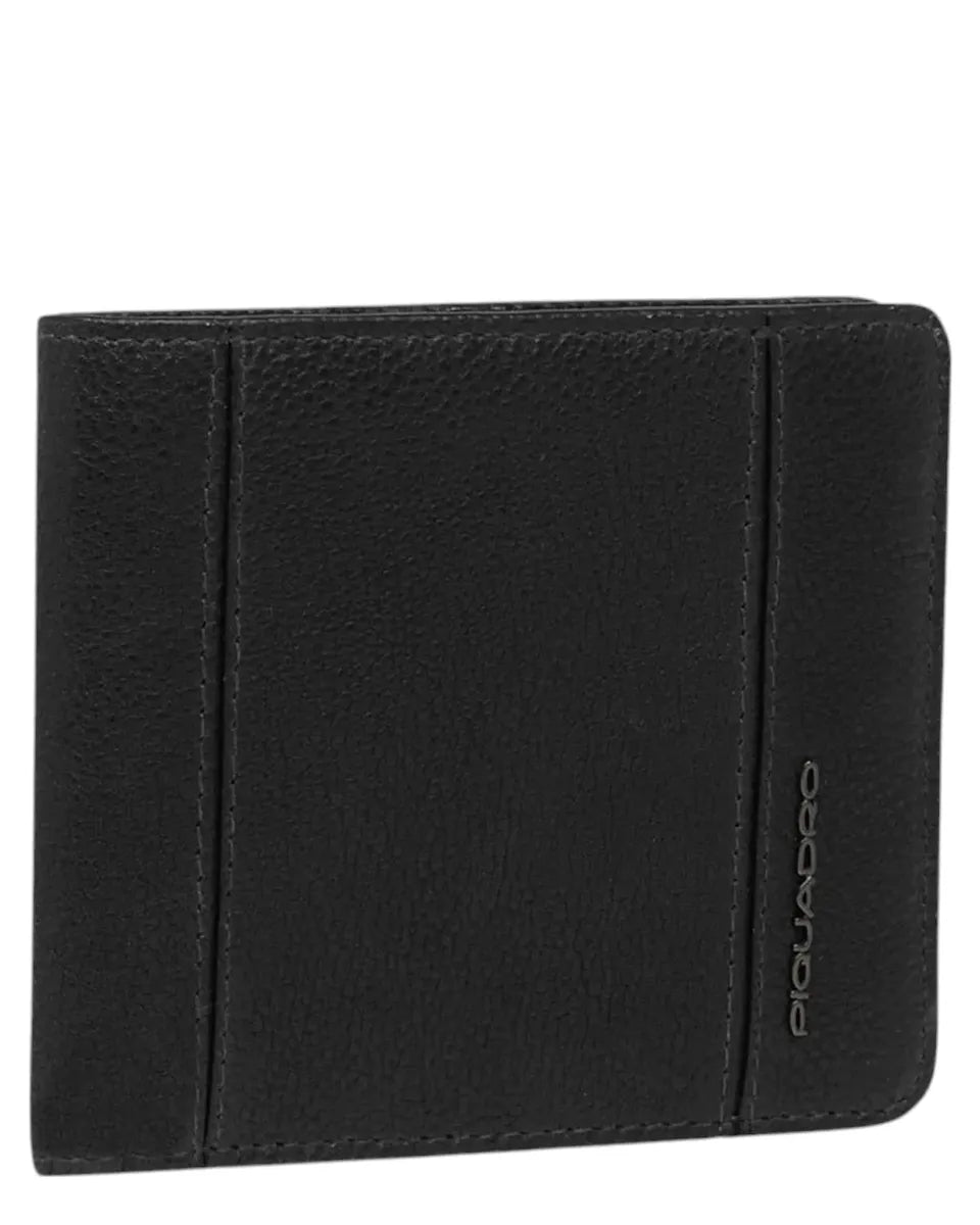 Portafoglio in Pelle con Porta Documenti Rimovibile-Portafogli-Piquadro-Vittorio Citro Boutique