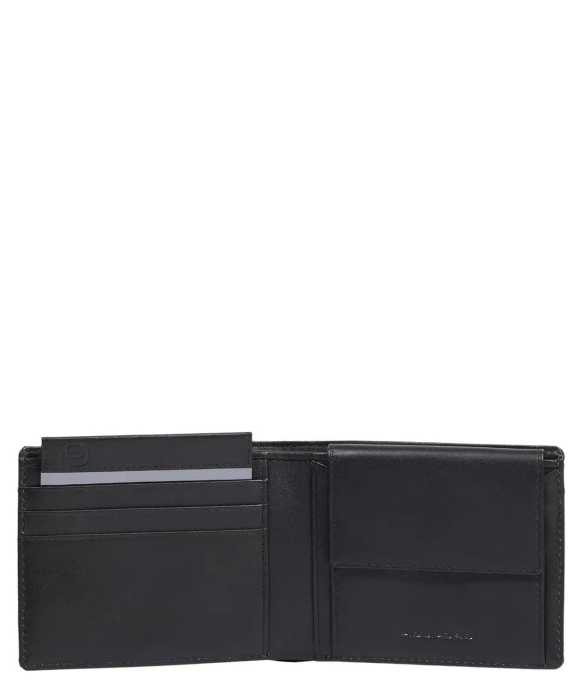 Portafoglio in Tessuto Riciclato e Pelle con Portamonete-Piquadro-Portafogli-Vittorio Citro Boutique