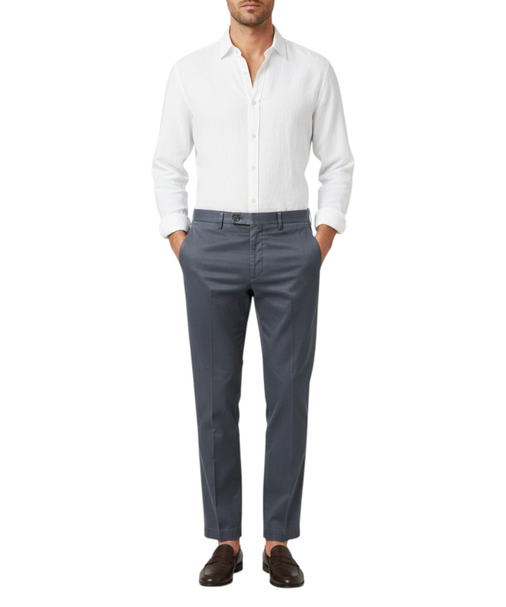 Slim Fit Herenbroek Michael Coal Brad met Zak