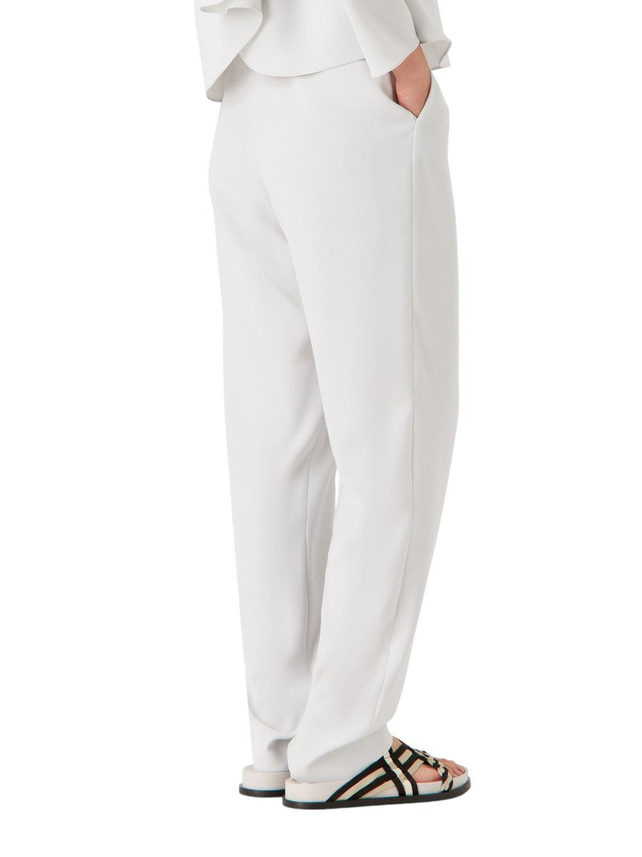 Pantaloni a vita alta con pinces in tecno cady-Emporio Armani-Pantaloni-Vittorio Citro Boutique