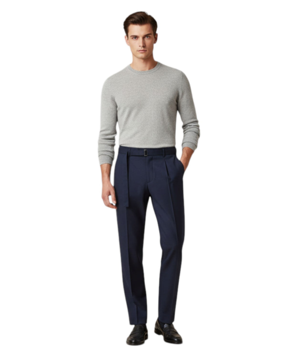 Be Able men's elegant trousers with buckle and central crease