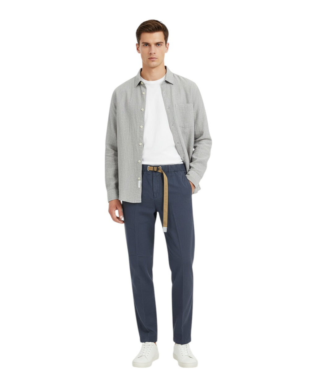 Pantaloni GREG Heren White Sand met Elastische Taille