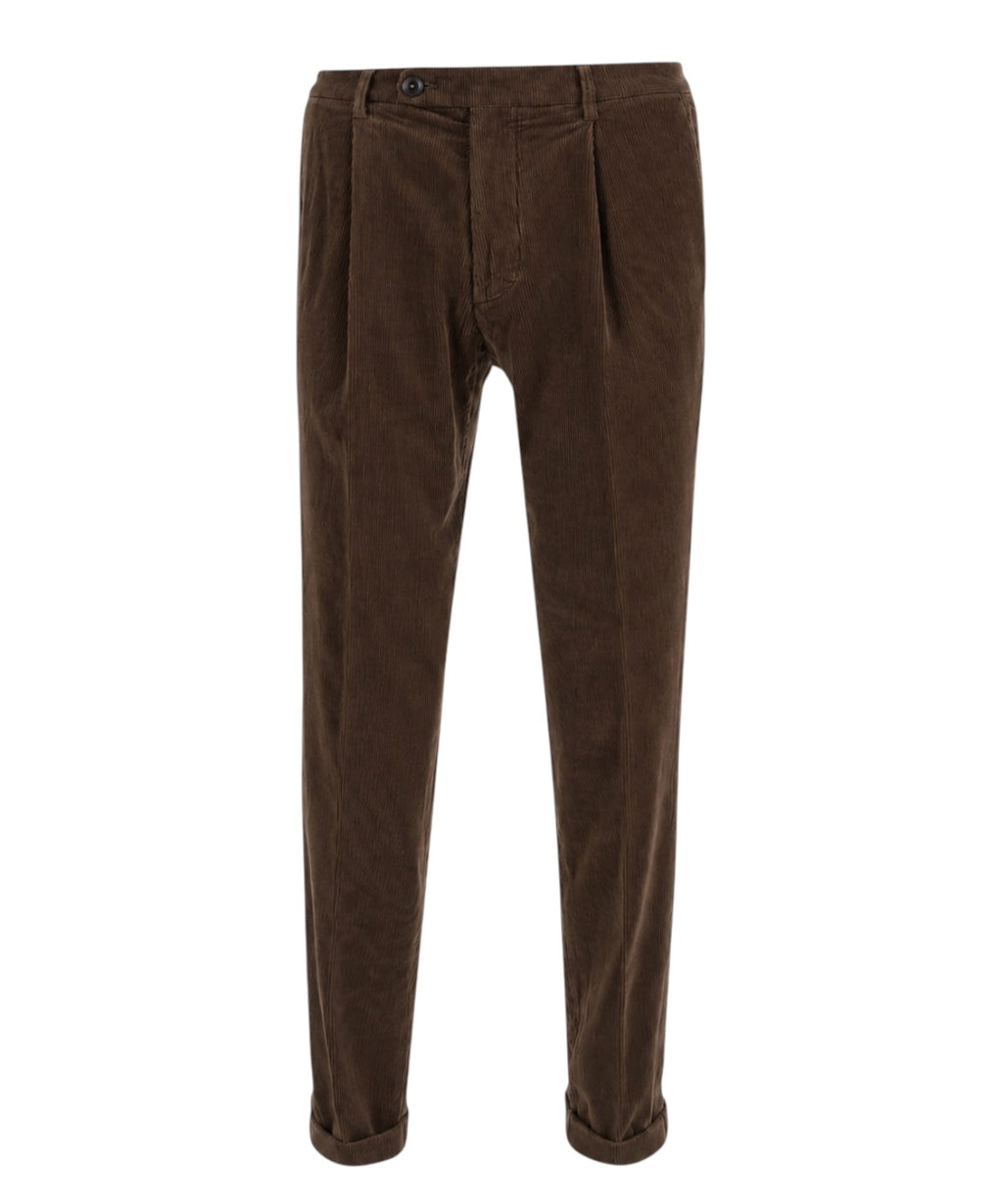 Herren-Hosen Michael Coal aus Cord mit Bundfalten