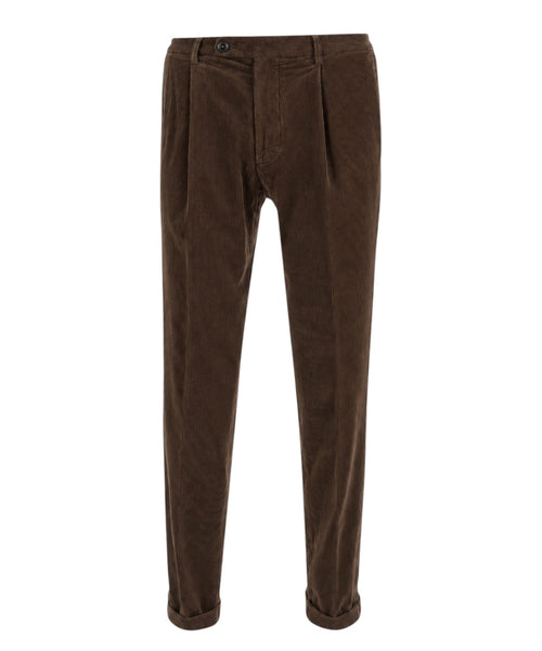 Pantaloni Uomo Michael Coal a Coste con Pieghe