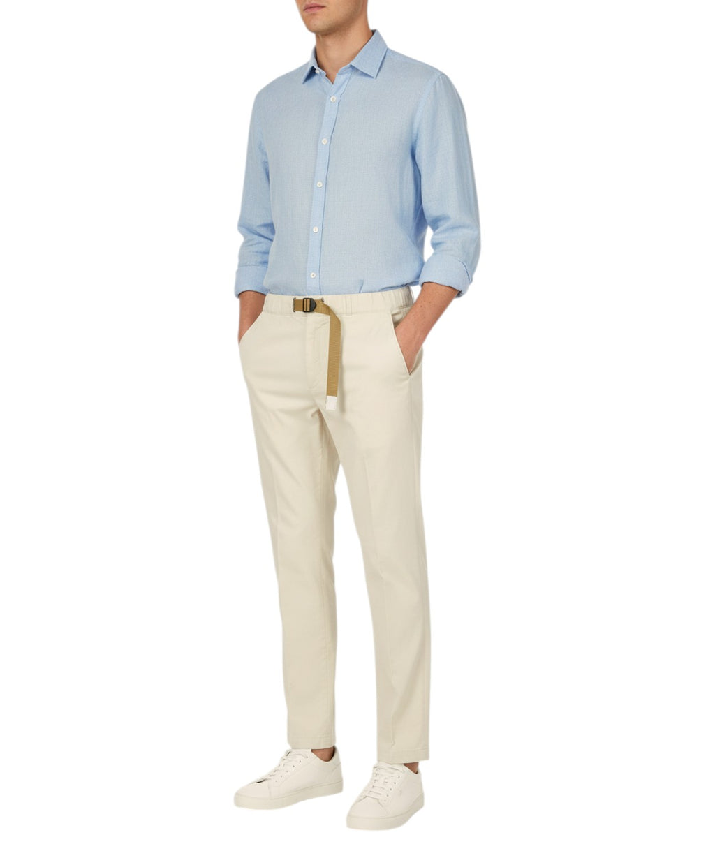 Pantaloni GREG Uomo White Sand con Elastico in Vita