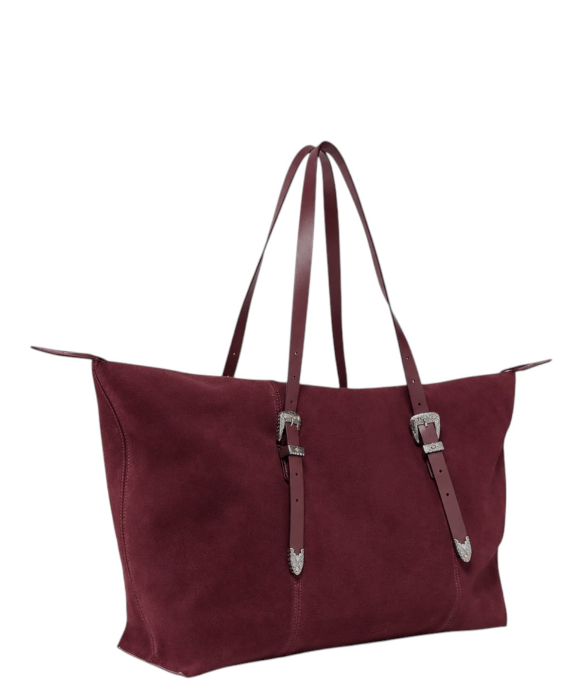 Pinko tote i ruskind med texanske detaljer