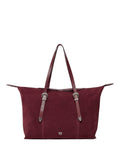 Pinko tote i ruskind med texanske detaljer