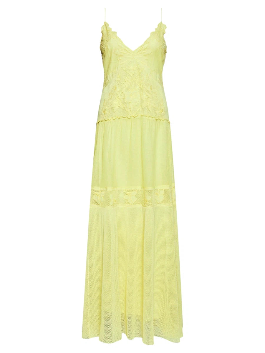 Abito Oristano Maxi Dettaglio Ricamato-Abiti-Pinko-Vittorio Citro Boutique